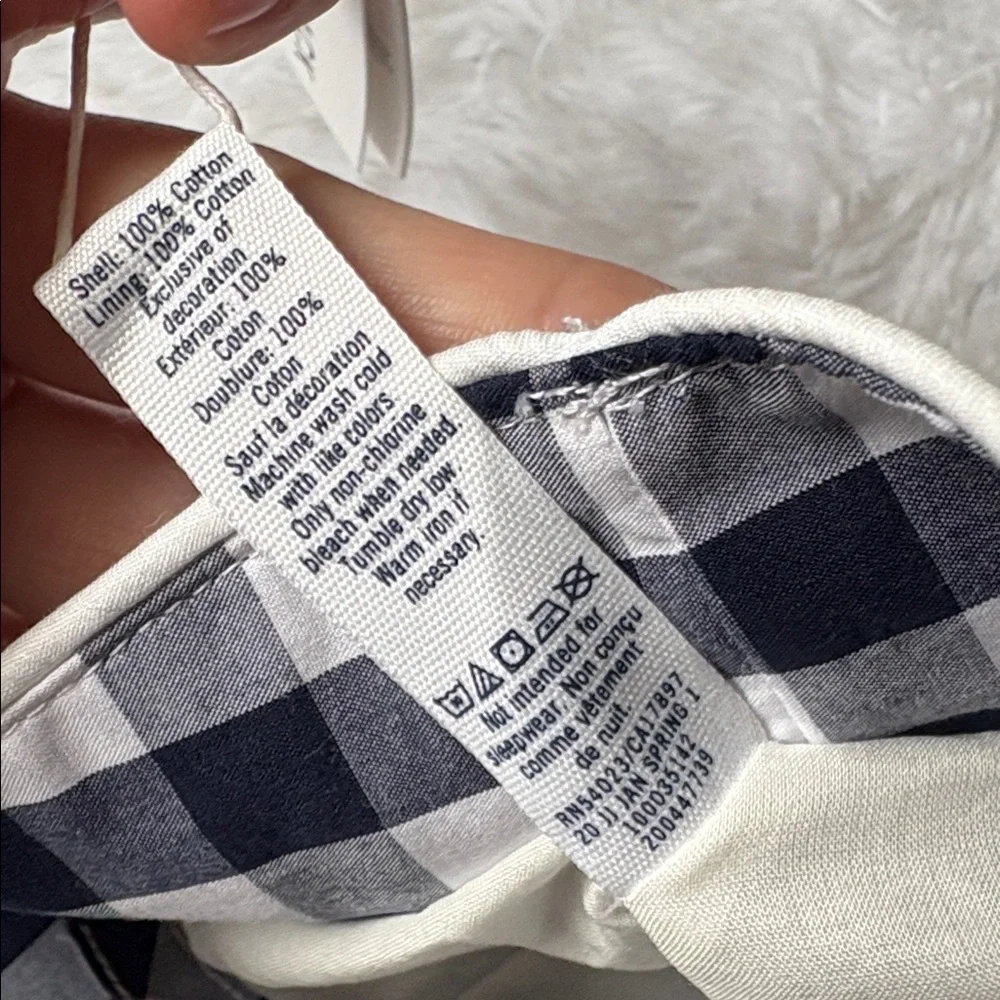 NWT Janie And Jack Blue And White Plaid Hat Size 12-18 Month
